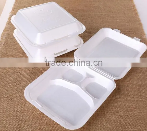 Foam Takeaway Food Container Three Lattice photo-6