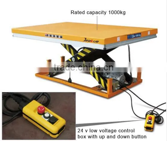 European Original High-quality AC Power Inmoveable 4T Motorcycle Standard Electric Double Scissor Lift Table photo-2