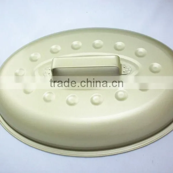 Carbon Steel Gold Fashionable Ceramic Coating Roaster Pan photo-2