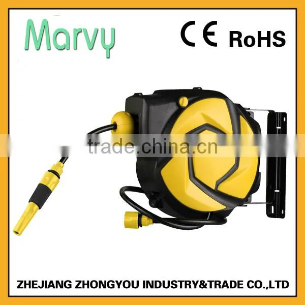 Garden Hose Reel Type Retractable Hose Reel With 10+1m PVC Water Hose Reel photo-3