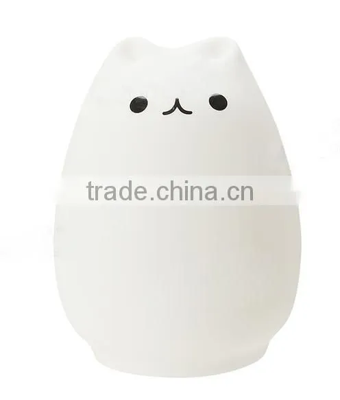 Rechargeable Color Changeable Silicone LED Sensitive Tap Control Night Light for Home photo-2