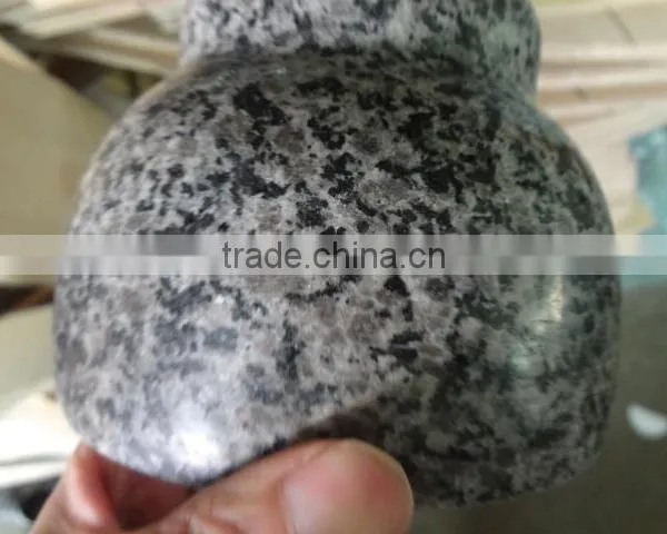 Black Polished Granite Mortar and Pestle photo-6