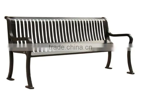 High Loading Capacity Fixed Outdoor Cast Iron Bench photo-5