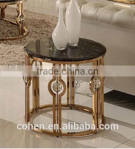 Hot Sell Modern Round Natural Color Hotel/living Room Furniture Side/corner Table B818-2 photo-3