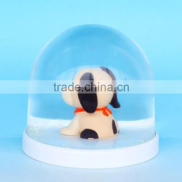 High Quality Ployresin Dog House Plastic Snow Globe photo-3