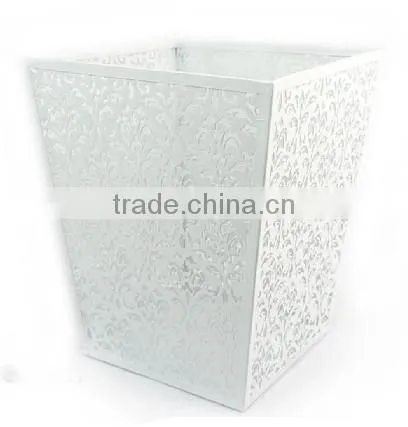 White Metal Punched Durable Waste Bin photo-2