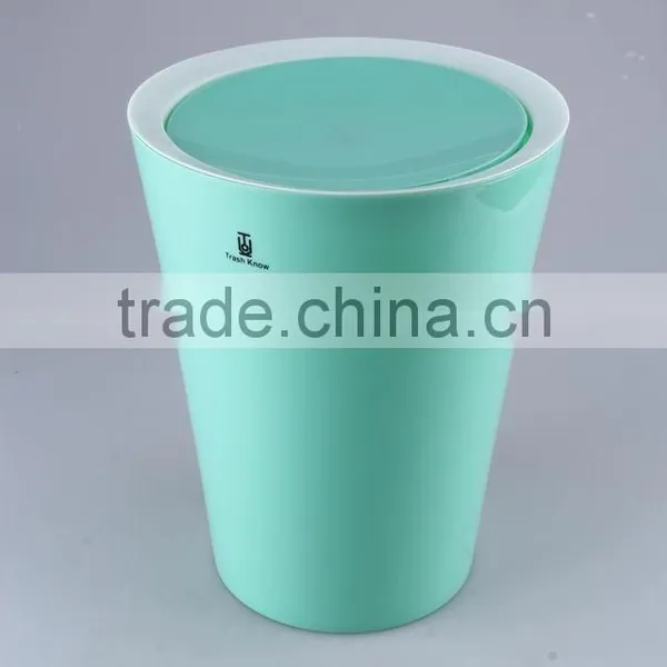 Swivelling Cover Plastic Trash Can Household Garbage Can/Rubbish Bin photo-2