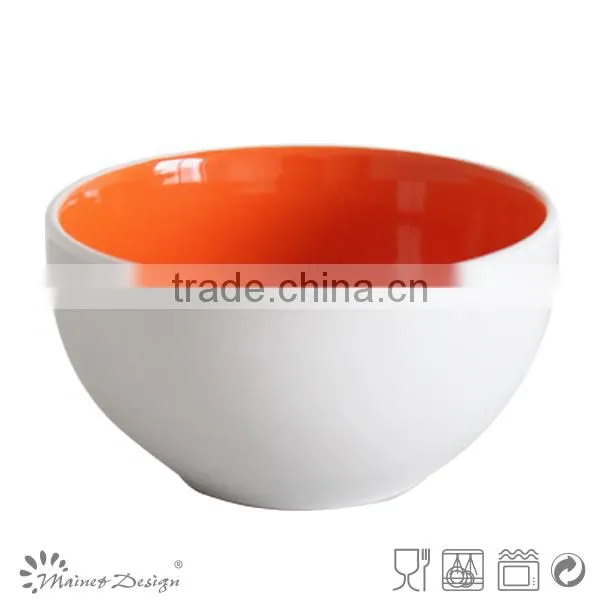 Stoneware Bowls With Purple White Color Dinnerware 5.5 Inch Stoneware Two-tone Color Bowls photo-2