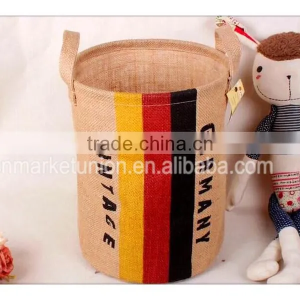 Any Country National Flag Jute Material Sundries Storage Basket photo-4