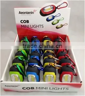 Led Cob Mini Flashlight Keychain With Magnet photo-2