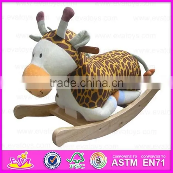 2015 Custom мягкая игрушка-мишка, деревянное качающееся животное в стиле коровы, оптовая продажа деревянных качалок-игрушек животных, деревянная декоративная качалка WJ277565 photo-4