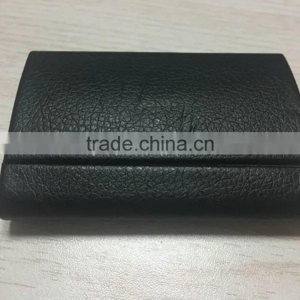 Double Side PU Leather&Metal Business Card Holder /name Card Holder photo-2