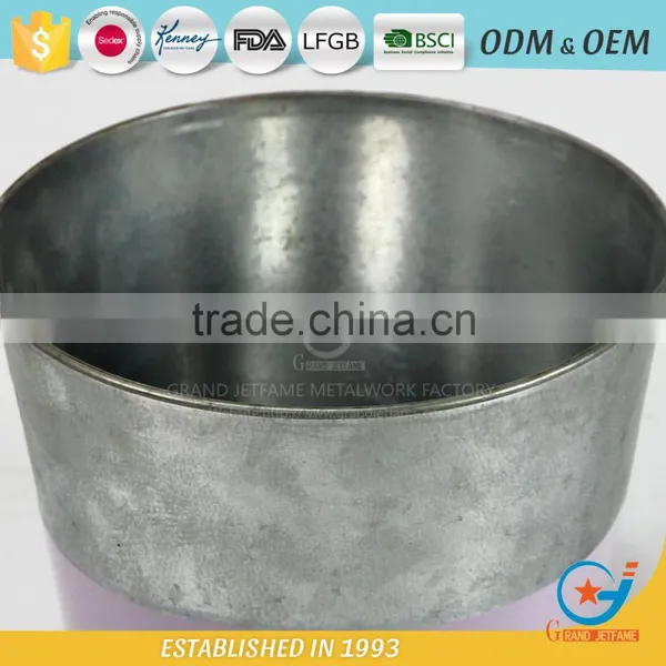 Galvanized Metal Decorative Planters Outdoor Decorative Beautiful Plant Pots photo-3