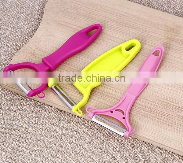 Hot Pink Stainless Steel Kitchen Potato Grater Peeler photo-3