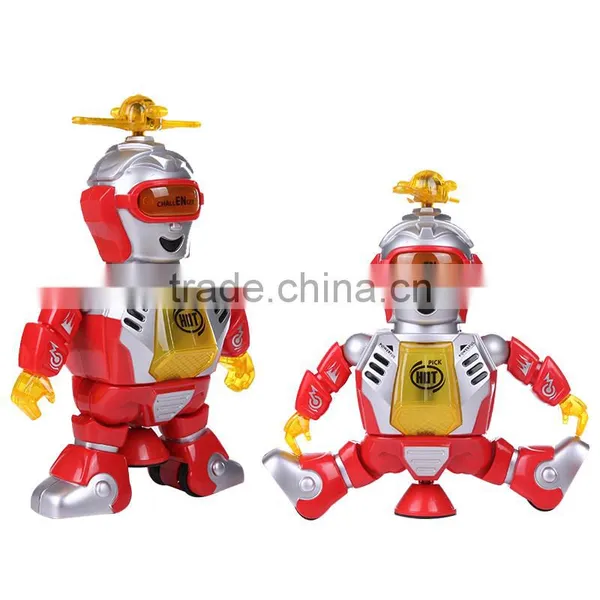 L00155 2017 Hot Sale Kids Plastic Toys Super Robot Soldier Powerful Rotary Function Music With Light photo-3
