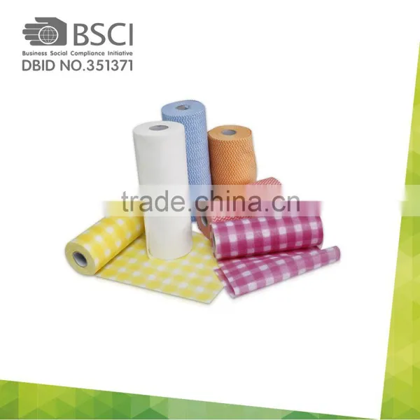 Cheap Good Quality Big Spunlace Nonwoven Fabric Rolls Muli-purpose Cleaning Wipes for Kitchen photo-2