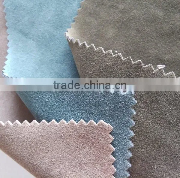 Pu Suede Flocked Leather, Double Flocking Leather for Shoes Upper photo-2