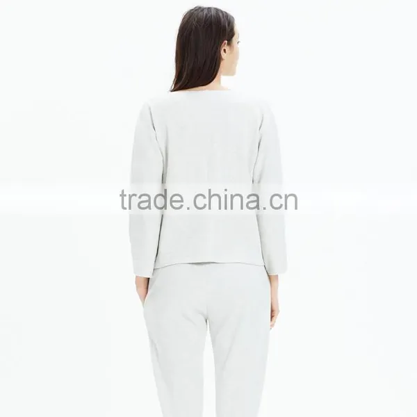Comfortable Oem Cotton Long Sleeve Sweatshirts for Women photo-3
