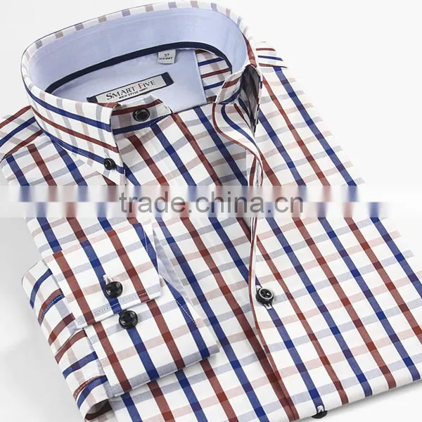 High Quality Mens Shirts Latest Cotton Plaid Shirts for Men photo-6