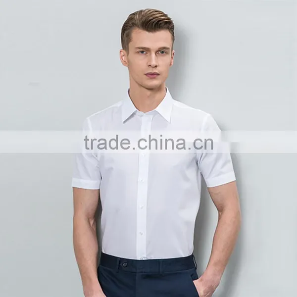 Wholesale Models Solid Color White Or Black Fancy Design Men Shirt photo-5