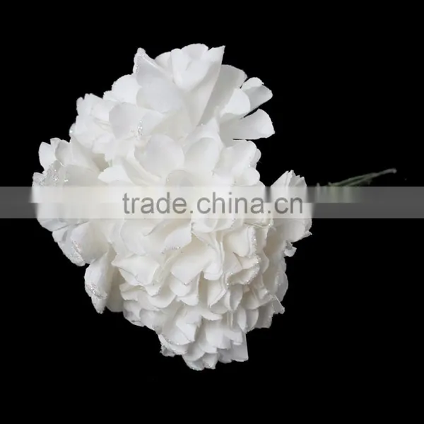Wholesale Decoration Millinery White Terylene Artificial Flower photo-6