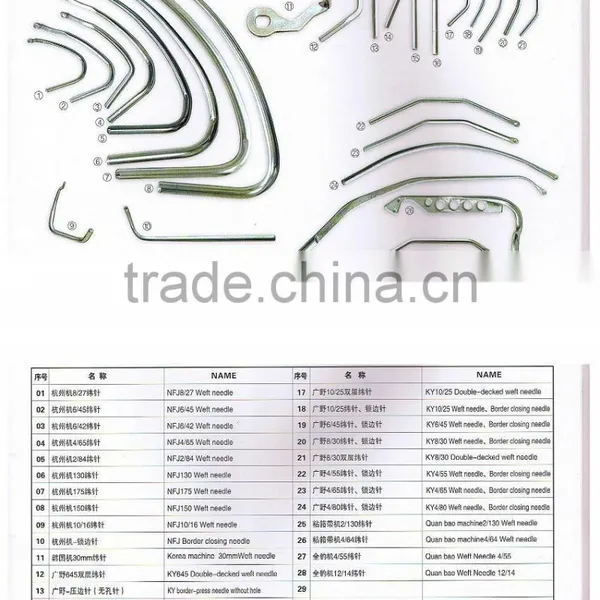 Needle ,Weft Needle, Closing Needle , Weft Knitting Needle