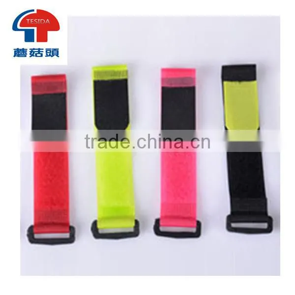 Top Quality Strong Self Locking Hook and Loop Strap With Plastic Buckle Ring photo-2