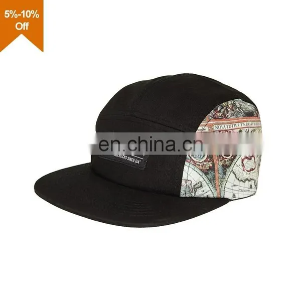 Flower Fabric Dye Sublimation 5 Panel Hats photo-3