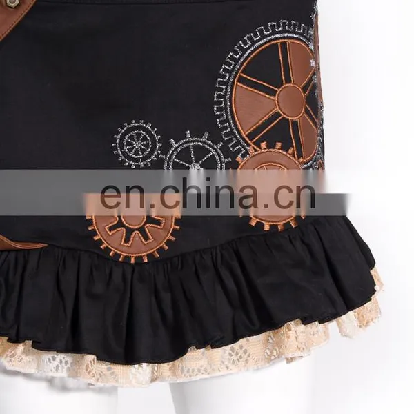 Steampunk Mini Skirt With Gear Patches photo-3