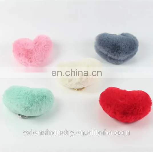 Best Valentine Gift for Girfriend Plus Pom Pom Heart Shape Keychain for Girls' Bag Accessories Car Pendant photo-6
