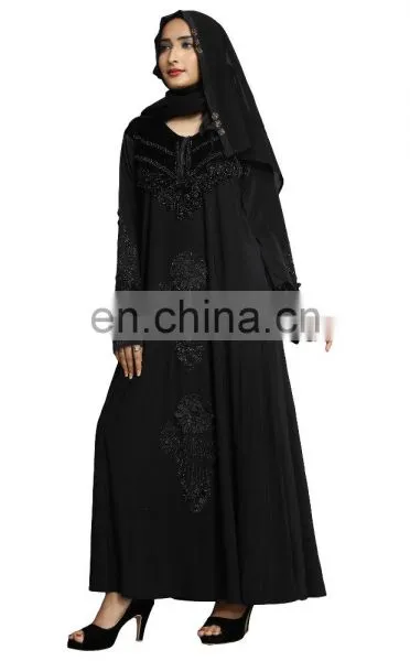 Women's Casual Wear High Quality Stretchable Embroidery Abaya Burkha 2017 ( Islamic Wear Burqas ) photo-5