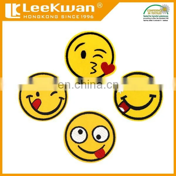 Face Emoji StickyPatch/ Custom Self-adhesive On Patch/ Embroidered Applique photo-3