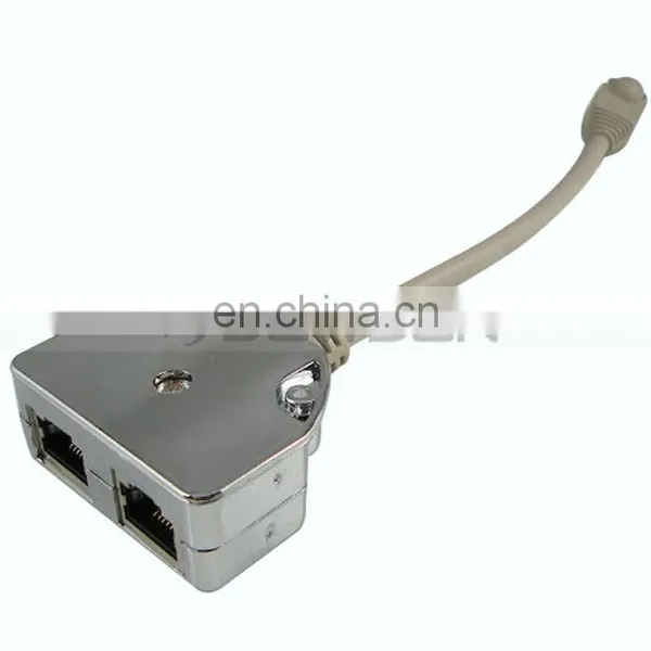 Computer Hub Splitter 2 Port 8P8C RJ45 Network Connector Cable