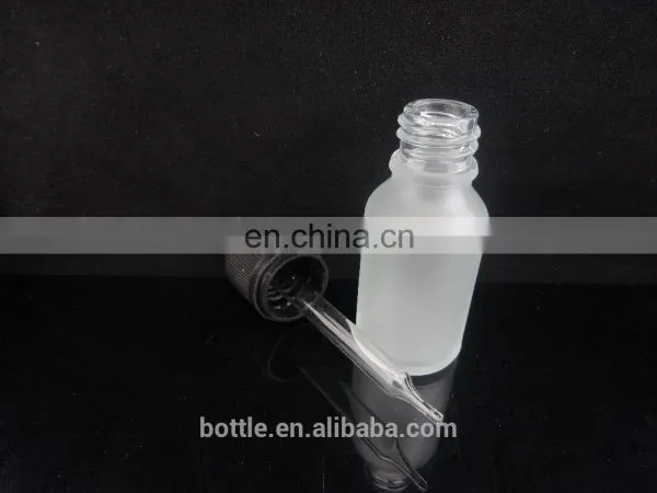 1oz (30ml)frosted Boston Round Glass Bottle With Glass Dropper photo-2