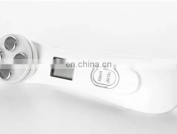 Portable High Frequency Ultrasonic Facial Wrinkles Removal Led Light Electric RF EMS Facial Massager Machine photo-3