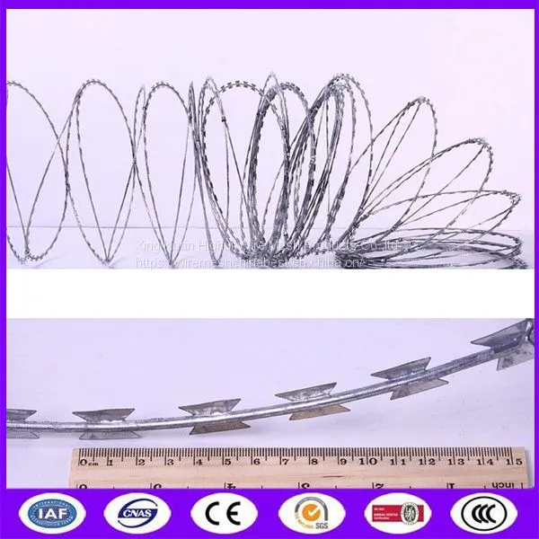 High Tensile Strength BTO 22 Double Lined Razor Blade Wire Fencing Made in China