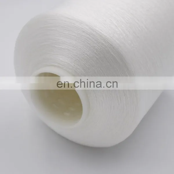 China Factory Supply High Tenacity Raw White High Strength Polyester Sewing Thread photo-5