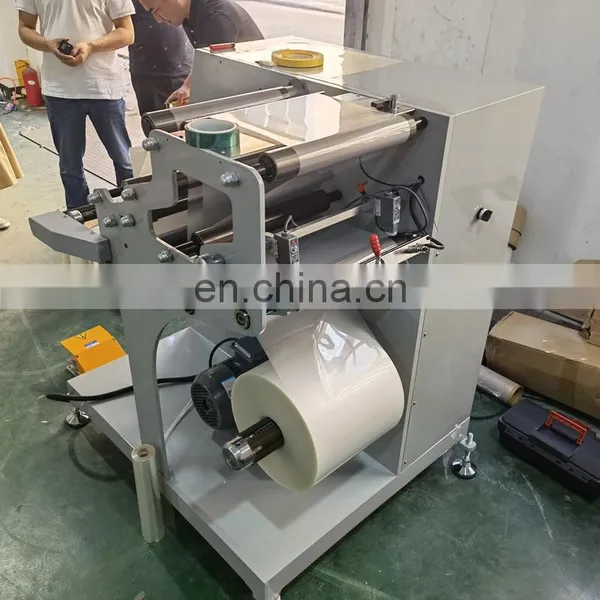 Small Cheap Aluminium Foil Household Foil PE Cling Film Roll Rewinding Machine photo-4