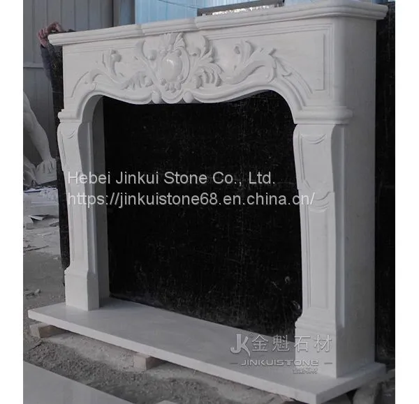 Custom Popular Design Hand Carved Decorative Fireplace Mantles