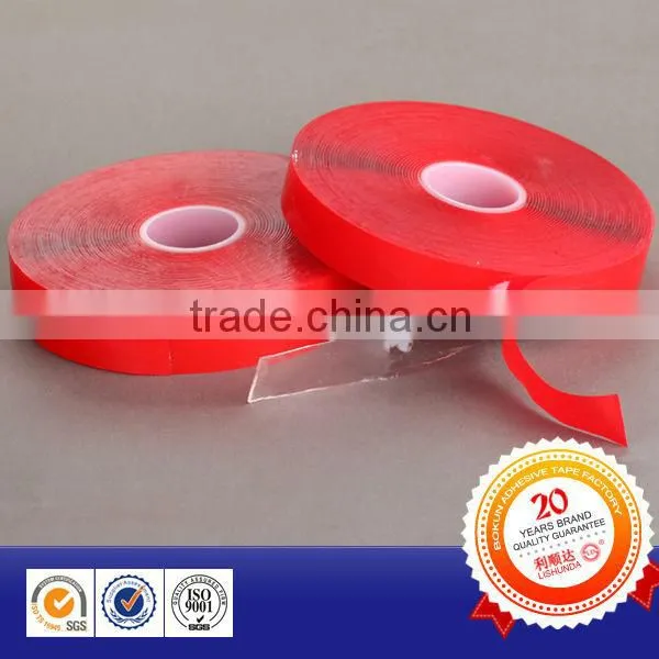 1mm Transparent Double Sided Acrylic Tape Red Release Paper