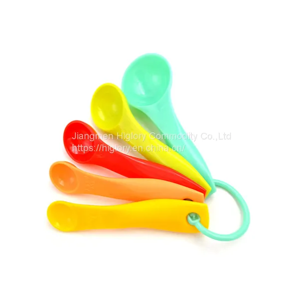 Wholesale 5 Pieces Reusable & Washable Plastic Colorful Measuring Spoon photo-3