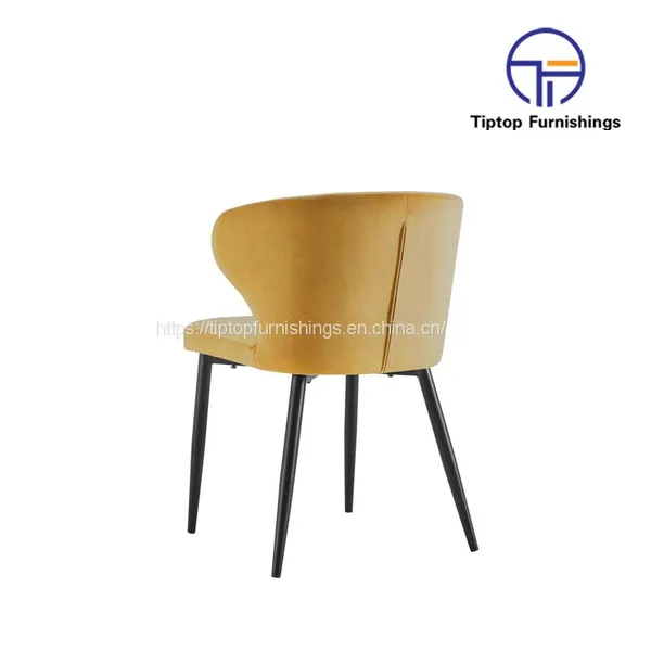 Tiptop Modern Dining Table Sets 6 Chairs For Household Stainless Steel Leg Pu Leather Upholstery Side Chairs photo-4