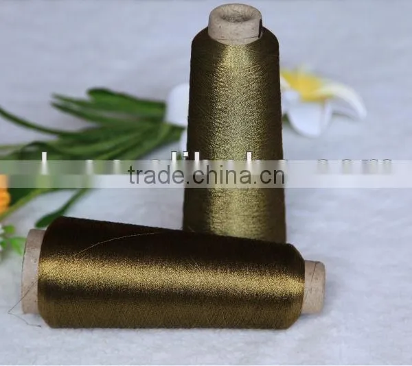Silver and Gold Metallic Yarn for Knitting Weaving photo-3