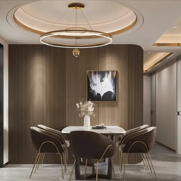Moisture-proof and Waterproof Solid Wood Wall Panel Decoration Materials - Large Panels of Arc Grille Rubber Wood Wall Panels With Food-grade Resin photo-3