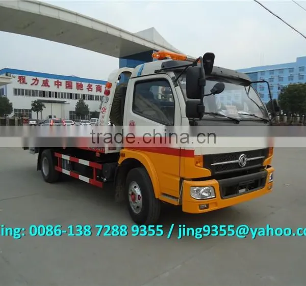KPT C390 Wrecker Tow Truck 140HP, One Drive Two Flatbed Wrecker Truck With 5.6m Tablet photo-3