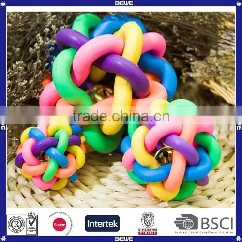 Rainbow Color Soft Rubber Vocal Cheap Balls Pet Toys Ball photo-6