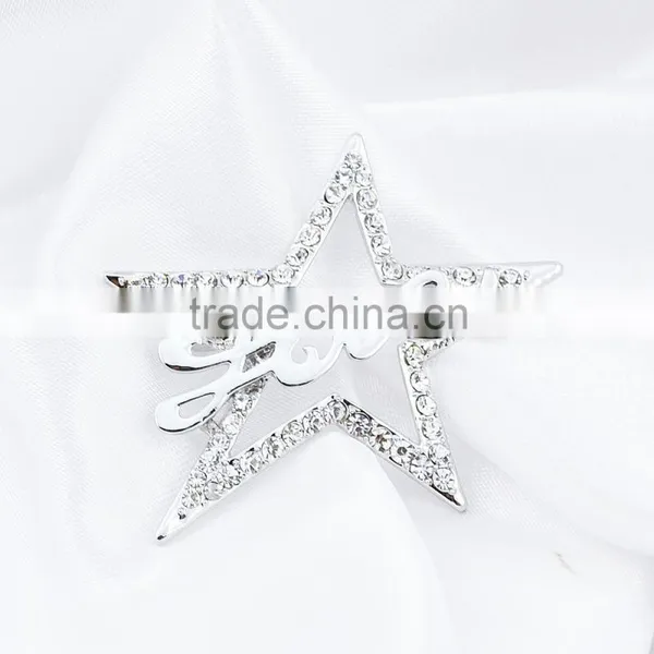 Wholesale Cheap Jewelry Five-point Star Rhinestone Brooch for Wedding Fashion Jewelry photo-4