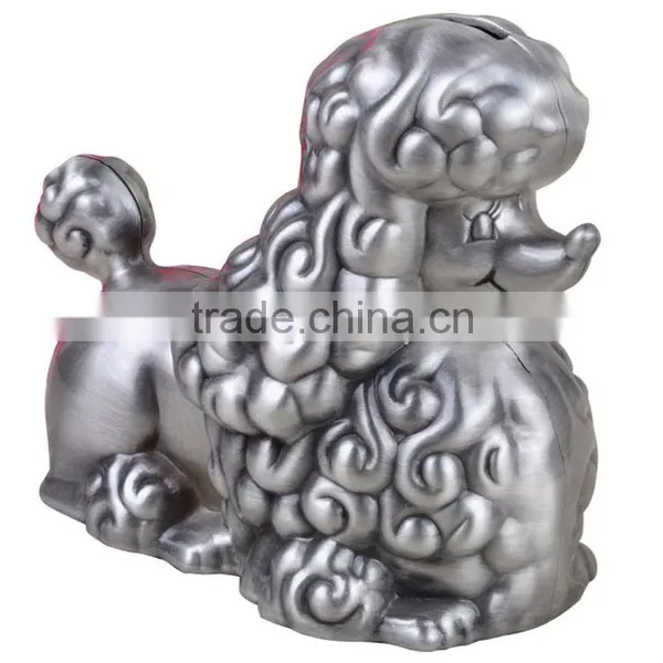 Zinc Alloy Craft Pet Dog Money Storage Tank