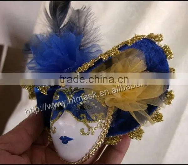 Vintage Handprint Decron Bell Decoration Handmade Hat Mask photo-2
