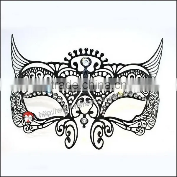 Bendable Laser Cut Hollow Out Black Prom Mask